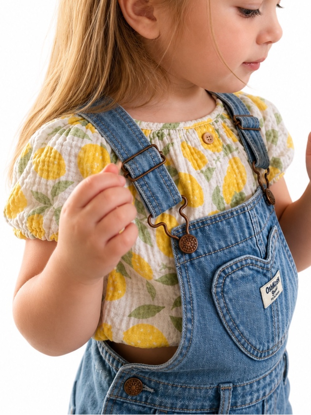 Cat & Jack Toddler Girls' Lemon Print Puff Sleeve Top - 18M